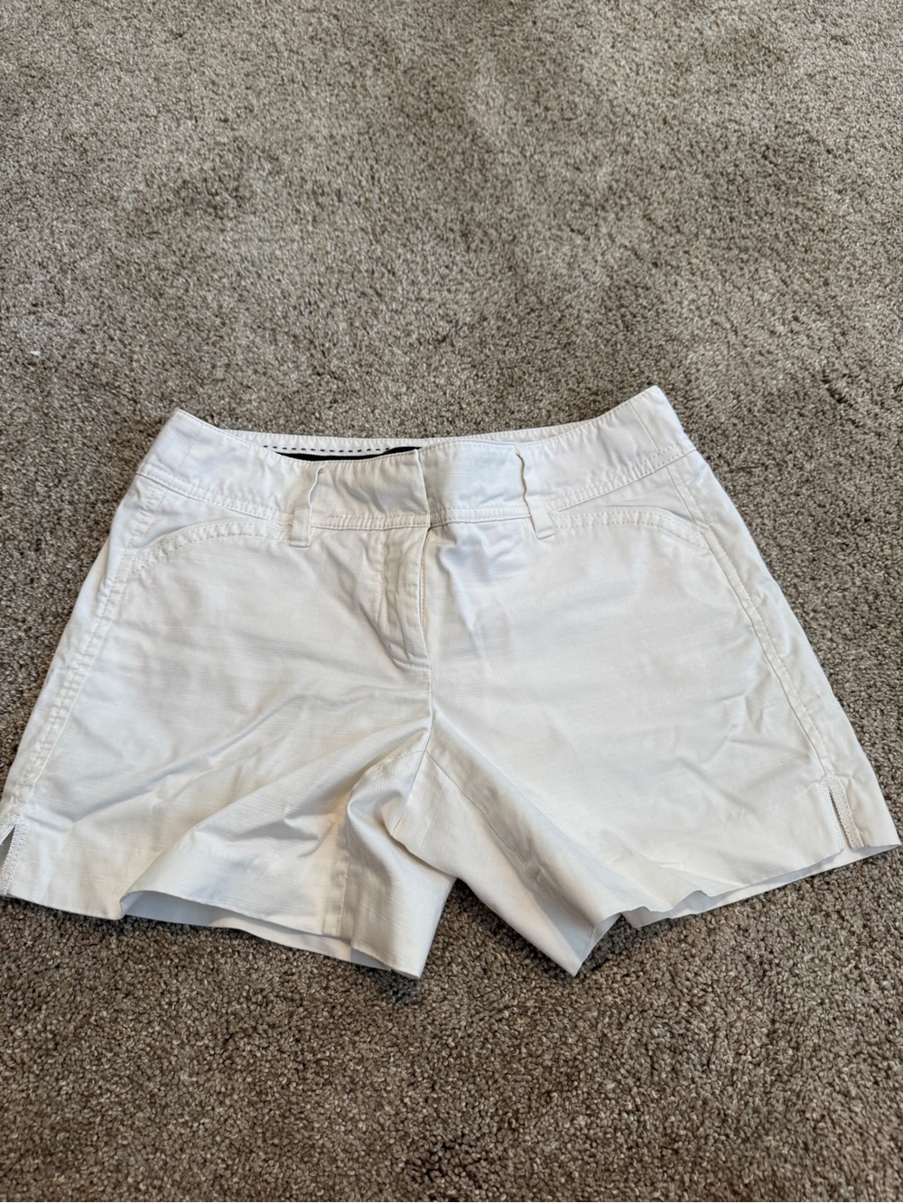 White House Black Market Crisp White Bermuda Shorts